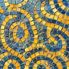 Fototapeta premium a colorful and artistic pattern mosaic street tile