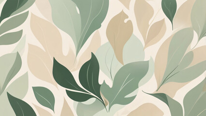seamless background with leaves