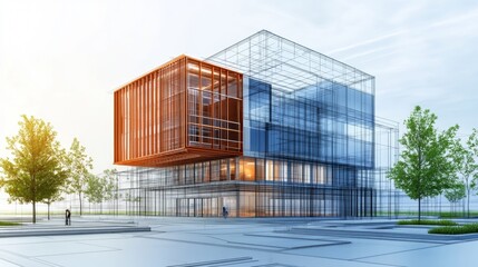 Obraz premium Architectural Firm Designing a New Building. Creative Progress and Urban Planning
