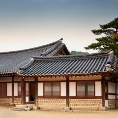 Fototapeta premium a Korean tile-roofed house, 한국 기와집 
