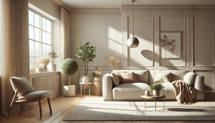 A cozy, modern living room