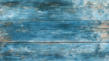 Obraz premium A textured blue wooden background with a weathered appearance.