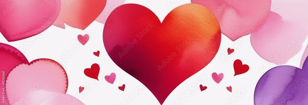 Canvas Prints valentine's day card. web banner. generative ai