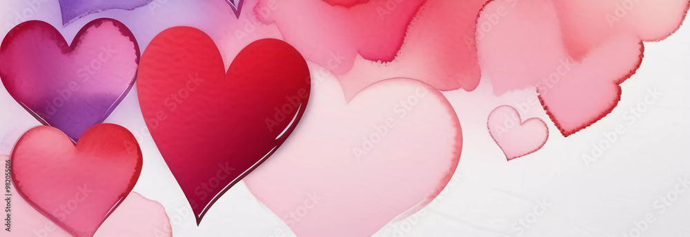 Canvas Prints valentine's day card. web banner. generative ai