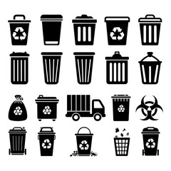Garbage icon set