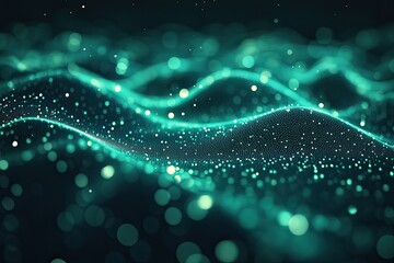 An abstract design of glowing nodes linked by flowing lines visualizes the complexity and connectivity of modern digital networks and tech innovations.