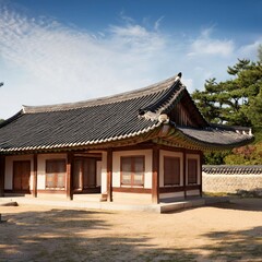 a Korean tile-roofed house, 한국 기와집
