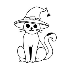 Halloween Cat Outline