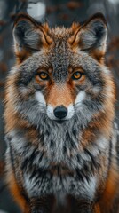 Majestic Wild Fox with Intense Stare