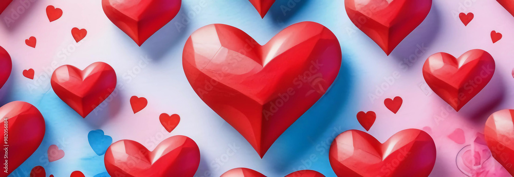 Canvas Prints valentine's day card. web banner. generative ai