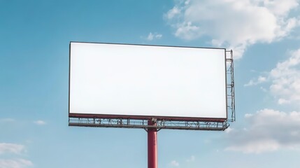 Fototapeta premium Blank mock-up of a rectangular electronic billboard 