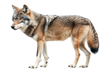 Full-length wolf on a transparent background