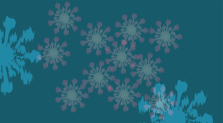 Abstract bacteria symbol blue background