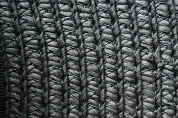 macro black paper hat texture as background, panama hat texture close up, panama hat paper 