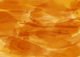 オレンジ色の水彩テクスチャ背景