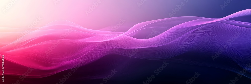 Aufkleber abstract background with flowing pastel swirls - smooth 3d render with curves and waves
