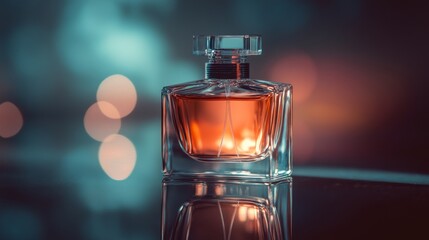 Elegant Perfume Bottle Highlighted with Black Friday Discount Copy Space
