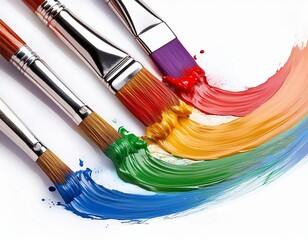 Fototapeta premium brushes and paints background