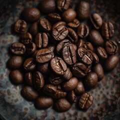 Fototapeta premium Roasted Coffee Beans Natural Brown Artwork