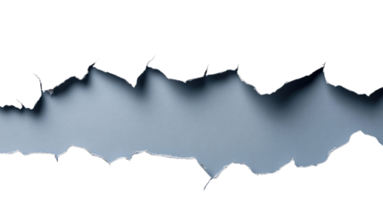 Cardboard Paper Torn on a white transparent background