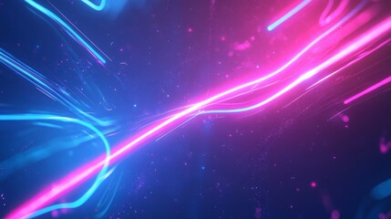 Obraz premium Sleek Space Blue Banner with Electric Lines for Cyber Monday Promotions