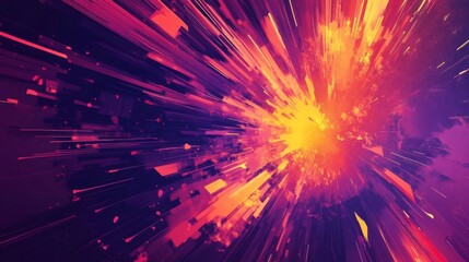 Fototapeta premium Dynamic Cyber Monday Design Featuring Colorful Explosions and Copy Space