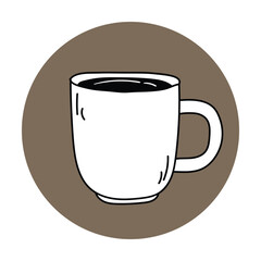 Coffee Mug Vector Creative Illustration. Hand Drawn Graphic Arts.