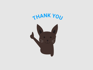 flat design thank you vector illustration