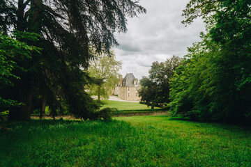 Obraz premium The forest near Château de Noizay, France