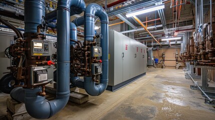 Industrial Building Mechanical Room