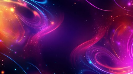 Vibrant Neon Waves Cyber Monday Mockup with Animated Border