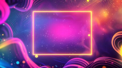 Lively Cyber Monday Background with Neon Energy