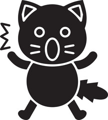 Cat icon symbol vector image illustration
