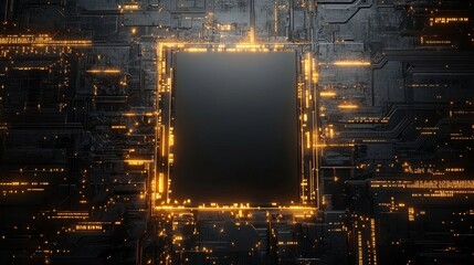 Sophisticated Cyber Monday Template with Dark and Gold Elements