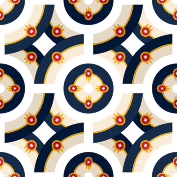 tulsa flag pattern. loop background. vector illustration