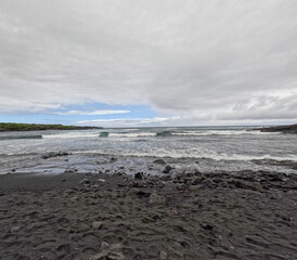Frozen lava flow in Volcanoes National Park, August 2024, Big Island, Hawaii