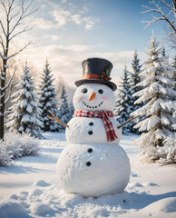 Fototapeta premium Merry Christmas Snowman