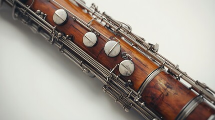 Obraz premium Detailed, lifelike bassoon image in high resolution for music-related visual projects