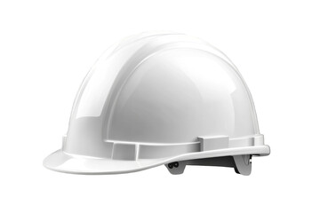 White construction helmet on transparent background