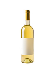 Naklejka premium A bottle of white wine mock up isolated on transparent background