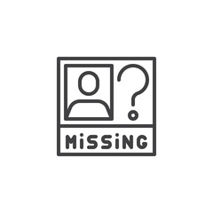 Missing Person line icon