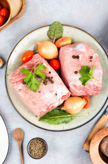 Raw fresh meat.