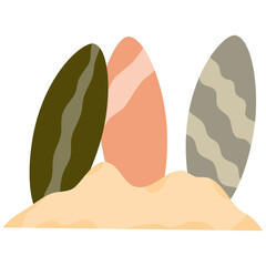 Flat Surf Board