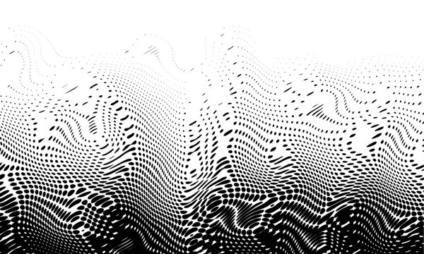 Black on white background. Black and white dissolve halftone grunge effect. Vector Illustration