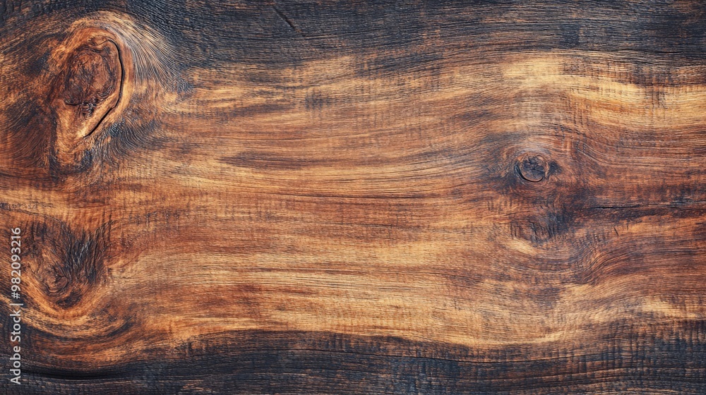 Poster close-up of a rustic wooden texture with rich grain patterns. perfect for backgrounds, design projec