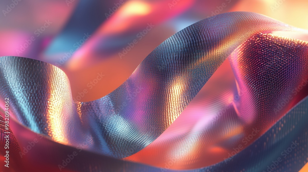 Poster vibrant abstract background with colorful wavy textures and gradient lighting effects
