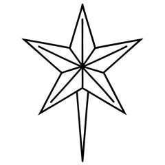 magical symbol star outline coloring book page line art drawing