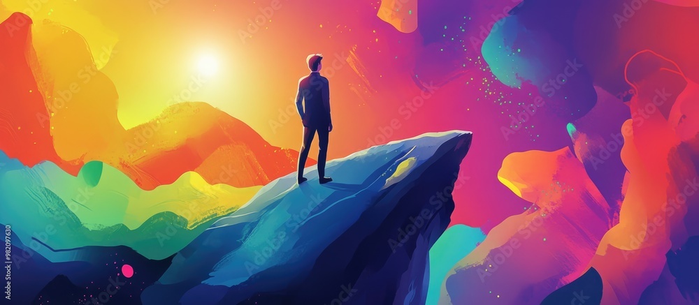 Poster success background illustration featuring a high resolution creative design ideal for use on website