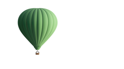 Hot air balloon on a white transparent background