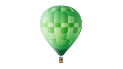 Hot air balloon on a white transparent background